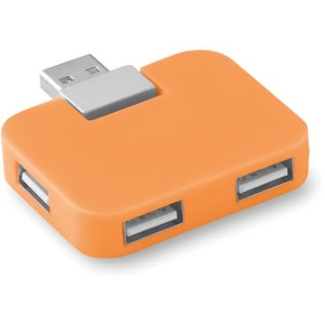 Square USB Hub, 4 Poorten