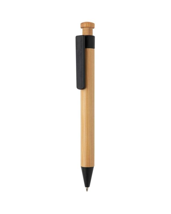 Bamboe Pen Met Tarwestro Clip