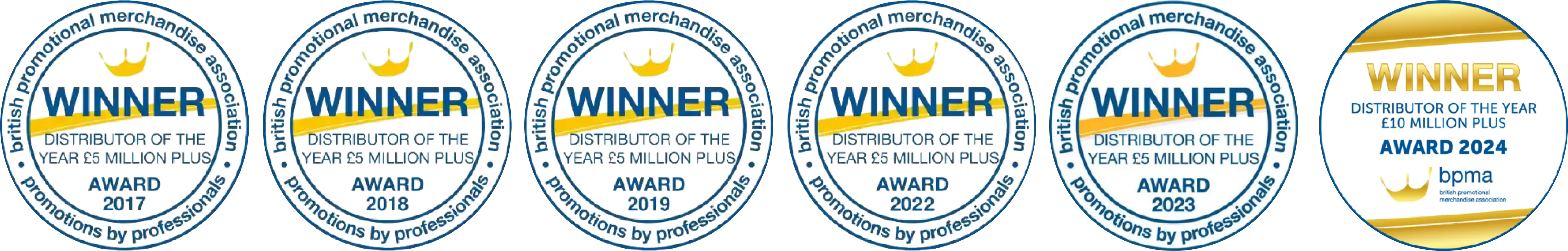 1st Place: BPMA Distributor of the Year 2017, 2018, 2019 & 2022